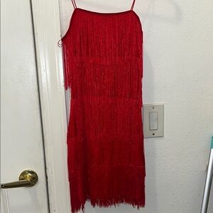 Red Fringe Dress